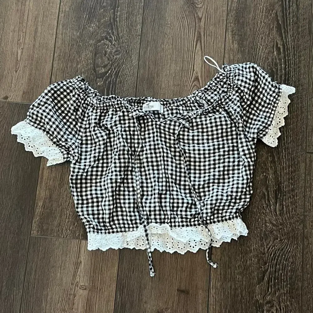 Hollister black white gingham - Picture 1 of 4